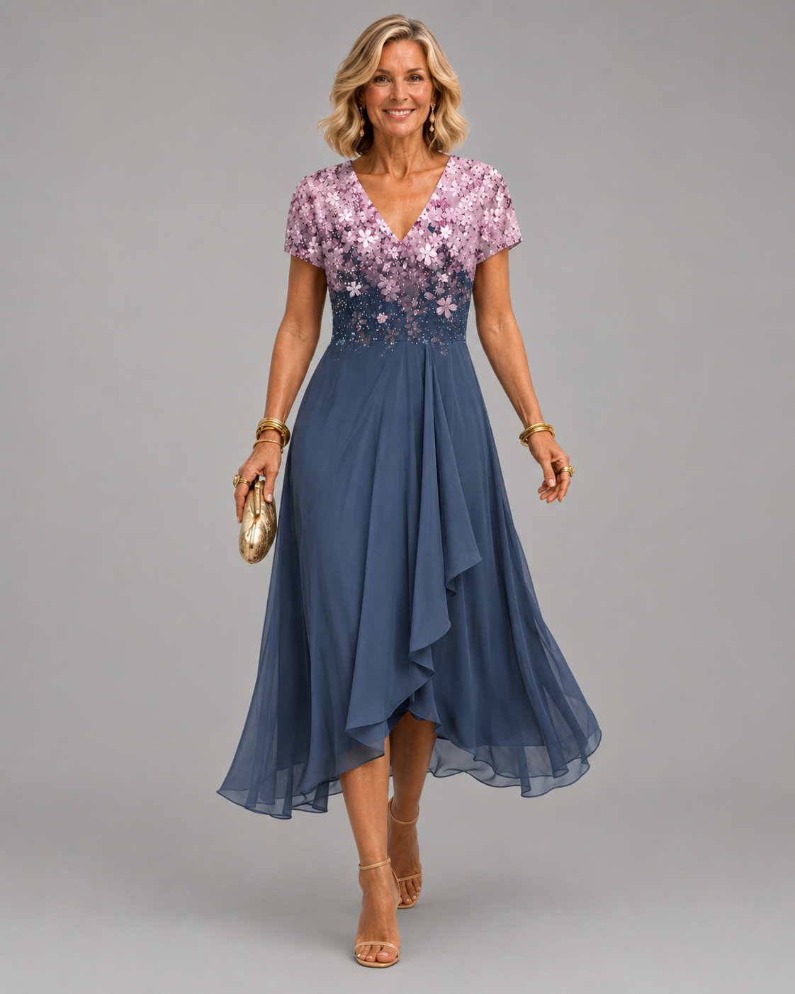 Elisandra™ | Elegantes Kleid mit Spitzen-Patchwork