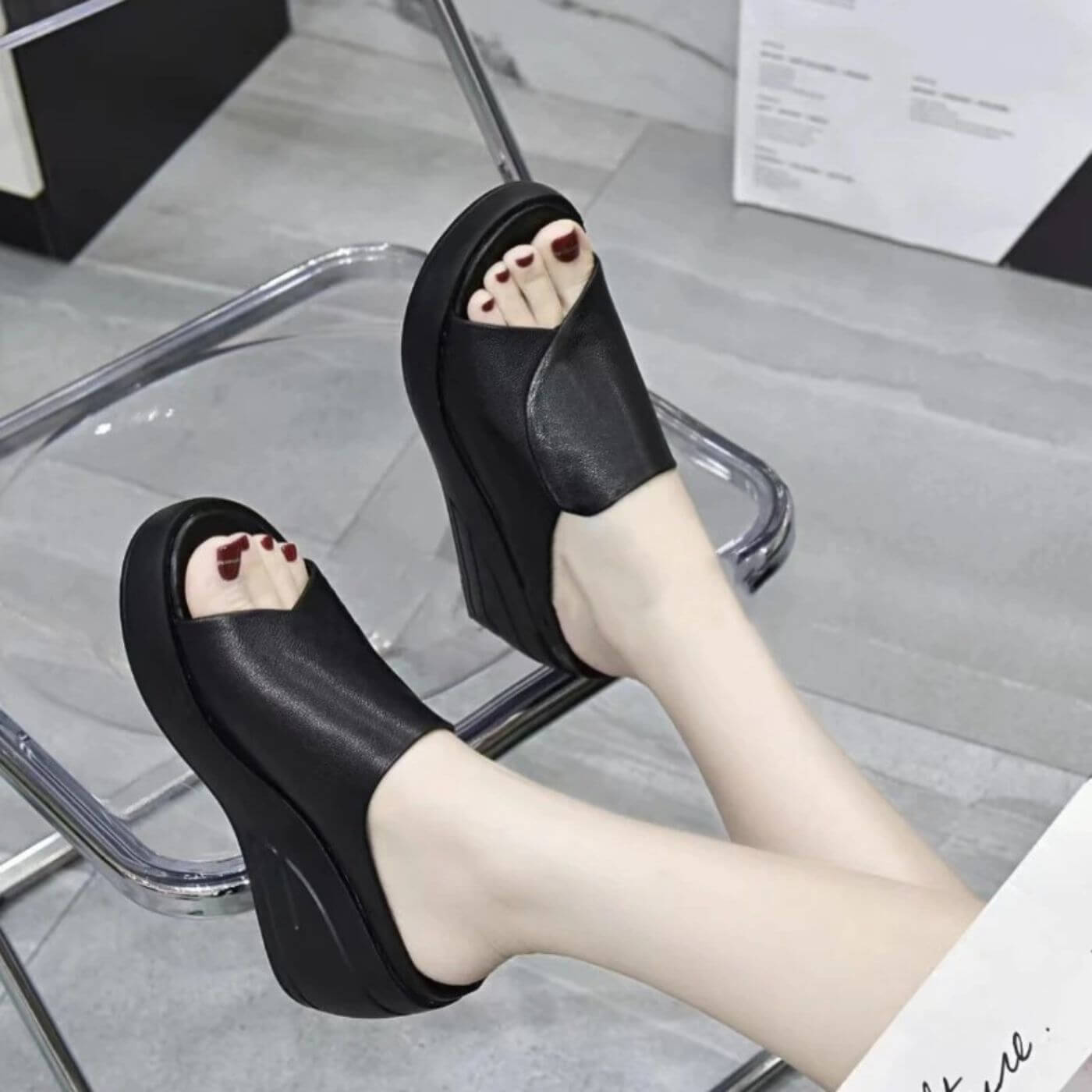 Eliza™ – Orthopädische Keilabsatz-Slipper