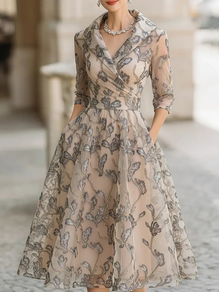 Marceline - Klassisches anmutiges Kleid
