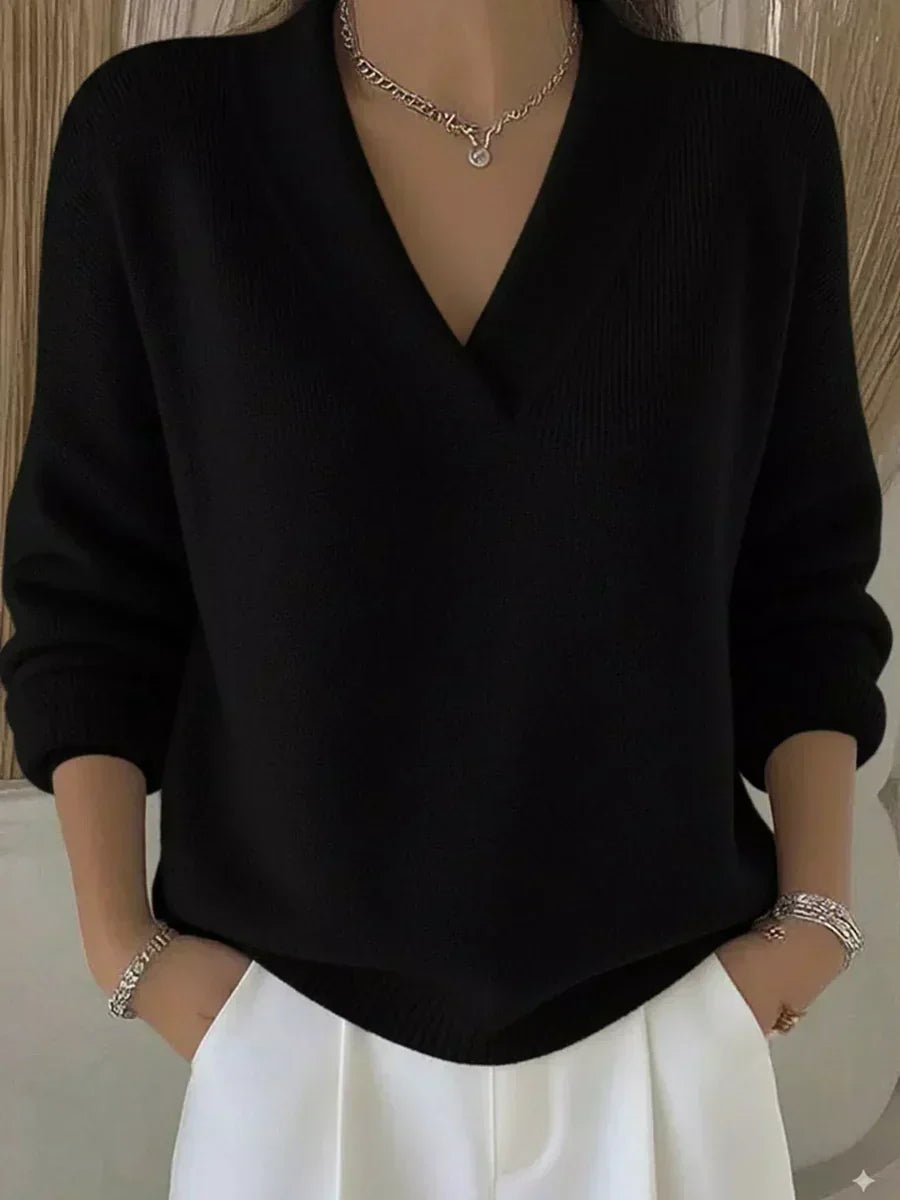 Violeta | Lockerer Pullover mit V-Ausschnitt