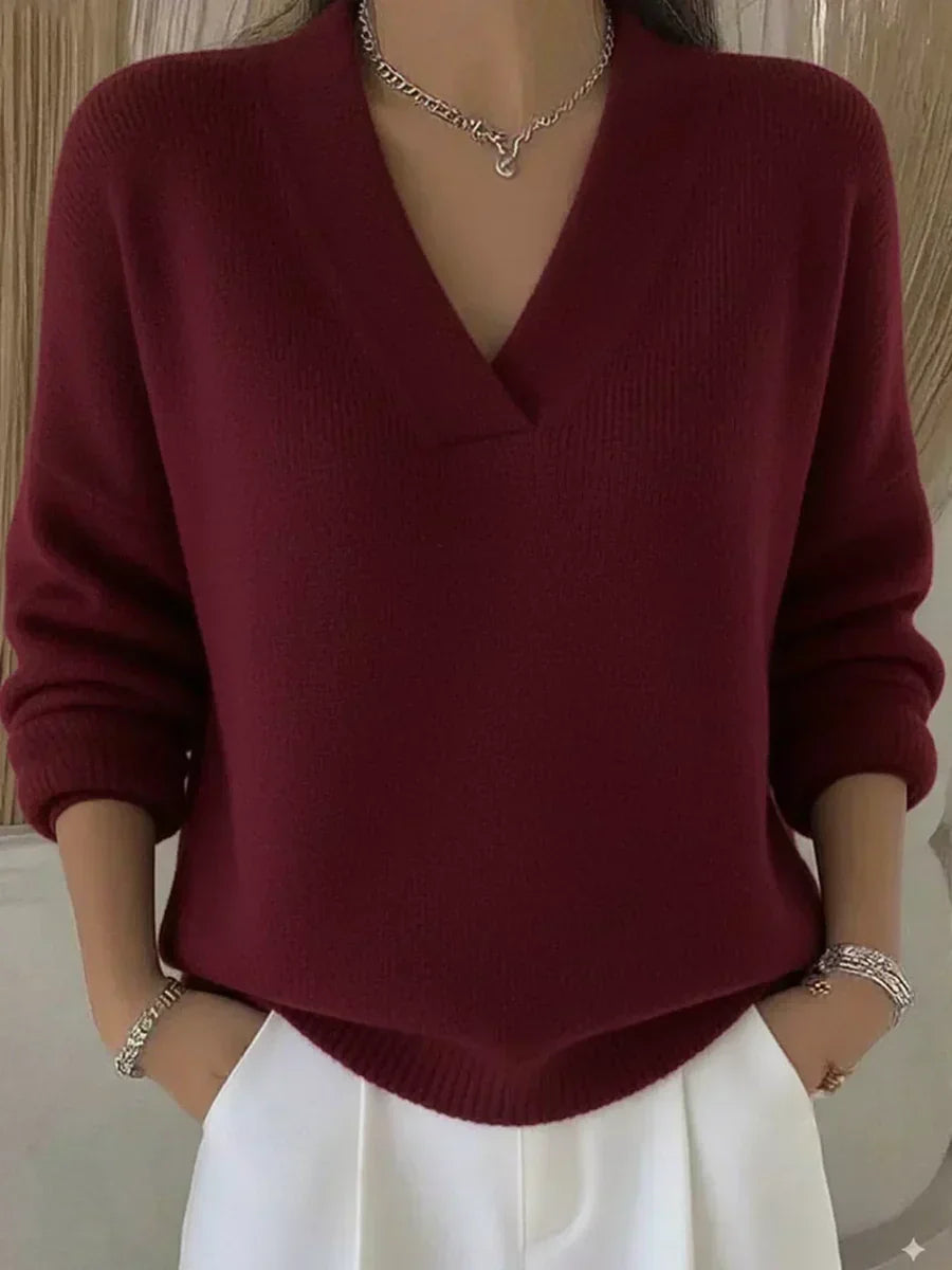 Violeta | Lockerer Pullover mit V-Ausschnitt