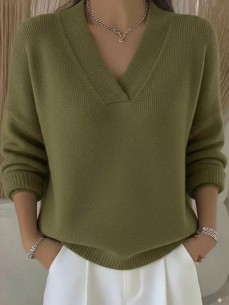 Violeta | Lockerer Pullover mit V-Ausschnitt