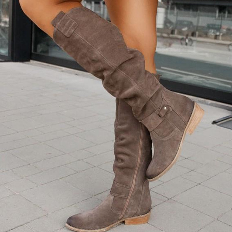 Linda – Bequemi und warmi Wildlederstiefel für Fraue