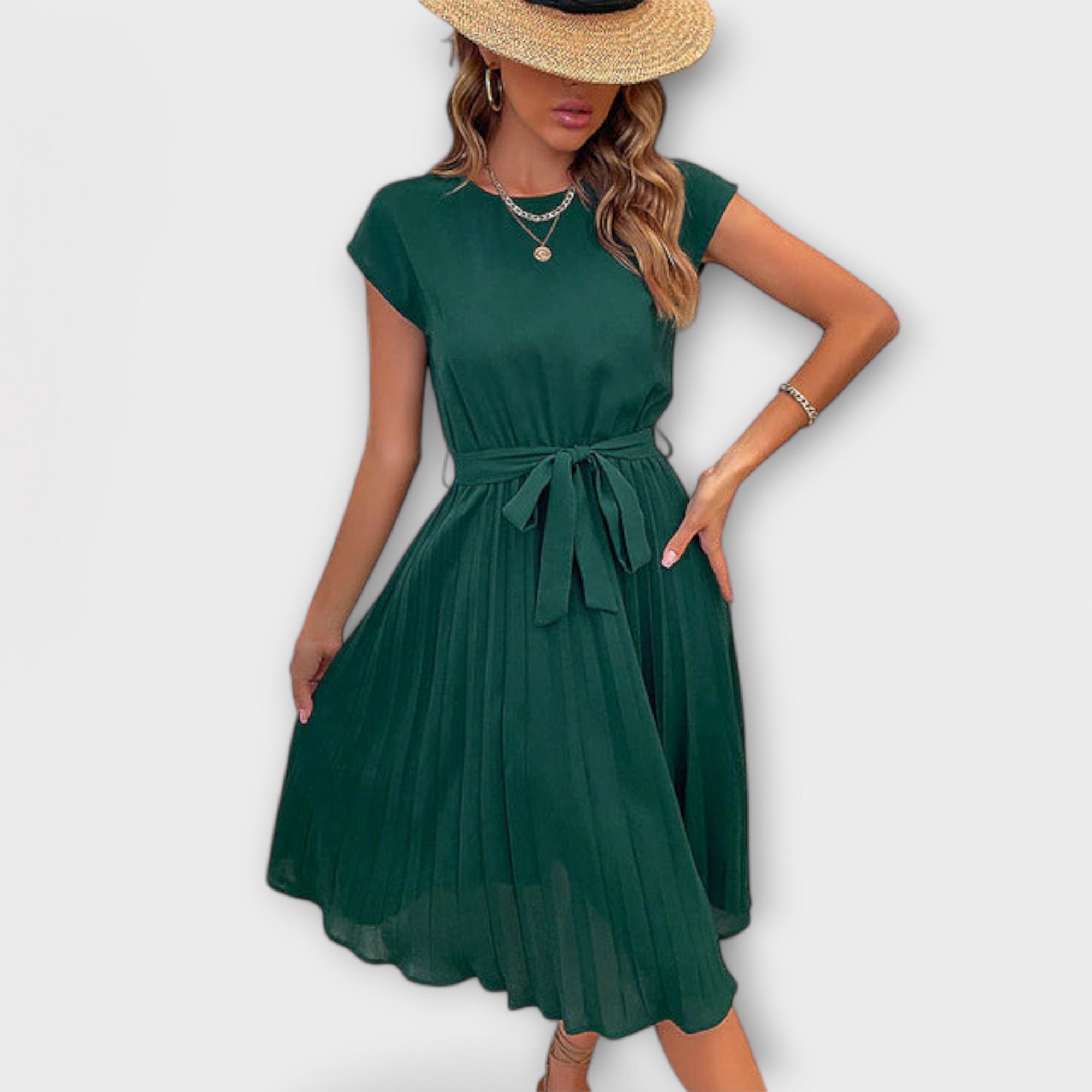 Shira™ | Sommer Midi-Faltenkleid