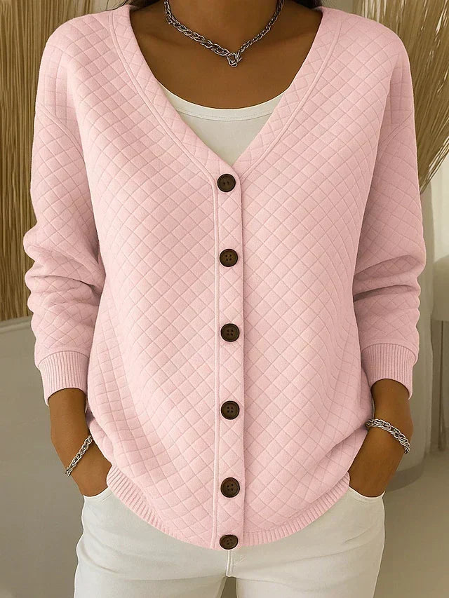 Leonor | Gesteppte Strickjacke mit Knöpfen