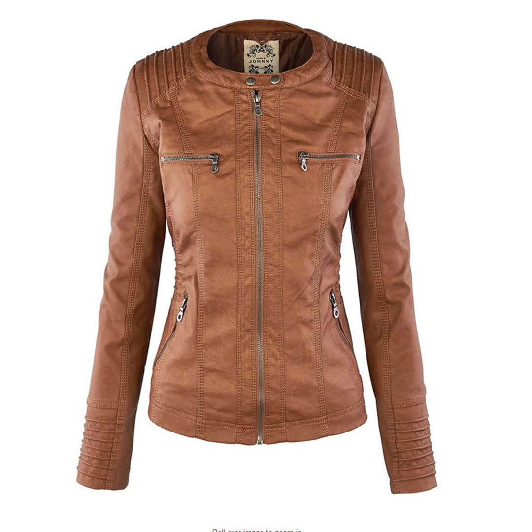Flavia | Strapazierfähige und elegante Lederjacke