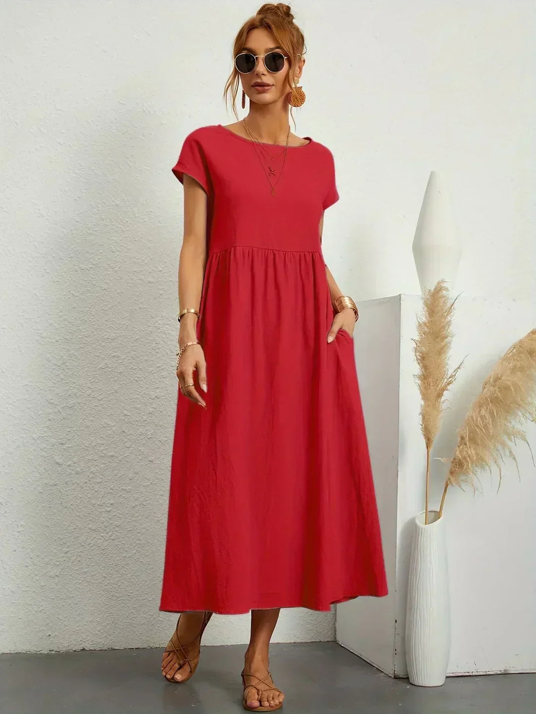 Ursina™ | Midikleid aus fließendem Stoff