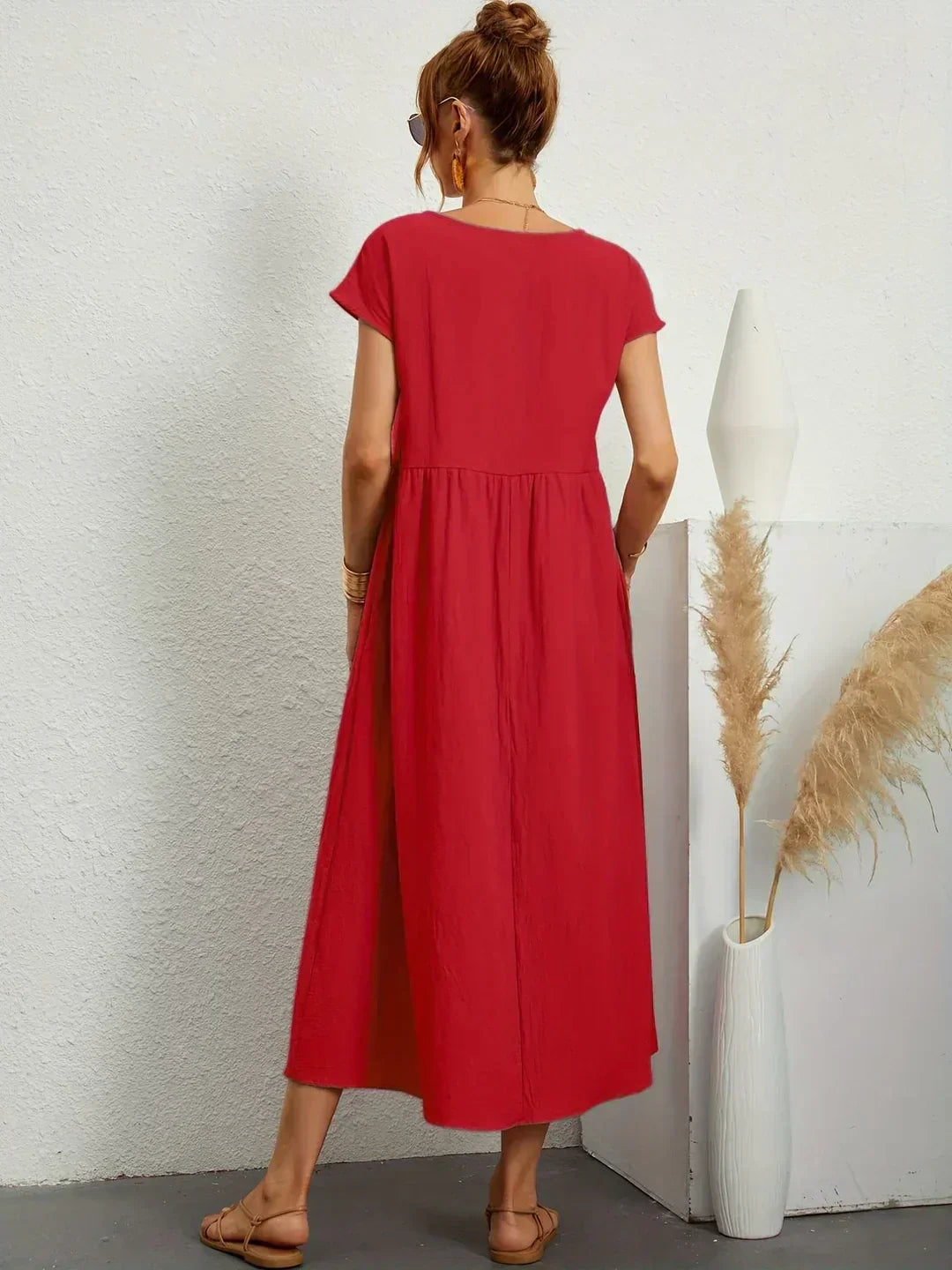 Ursina™ | Midikleid aus fließendem Stoff