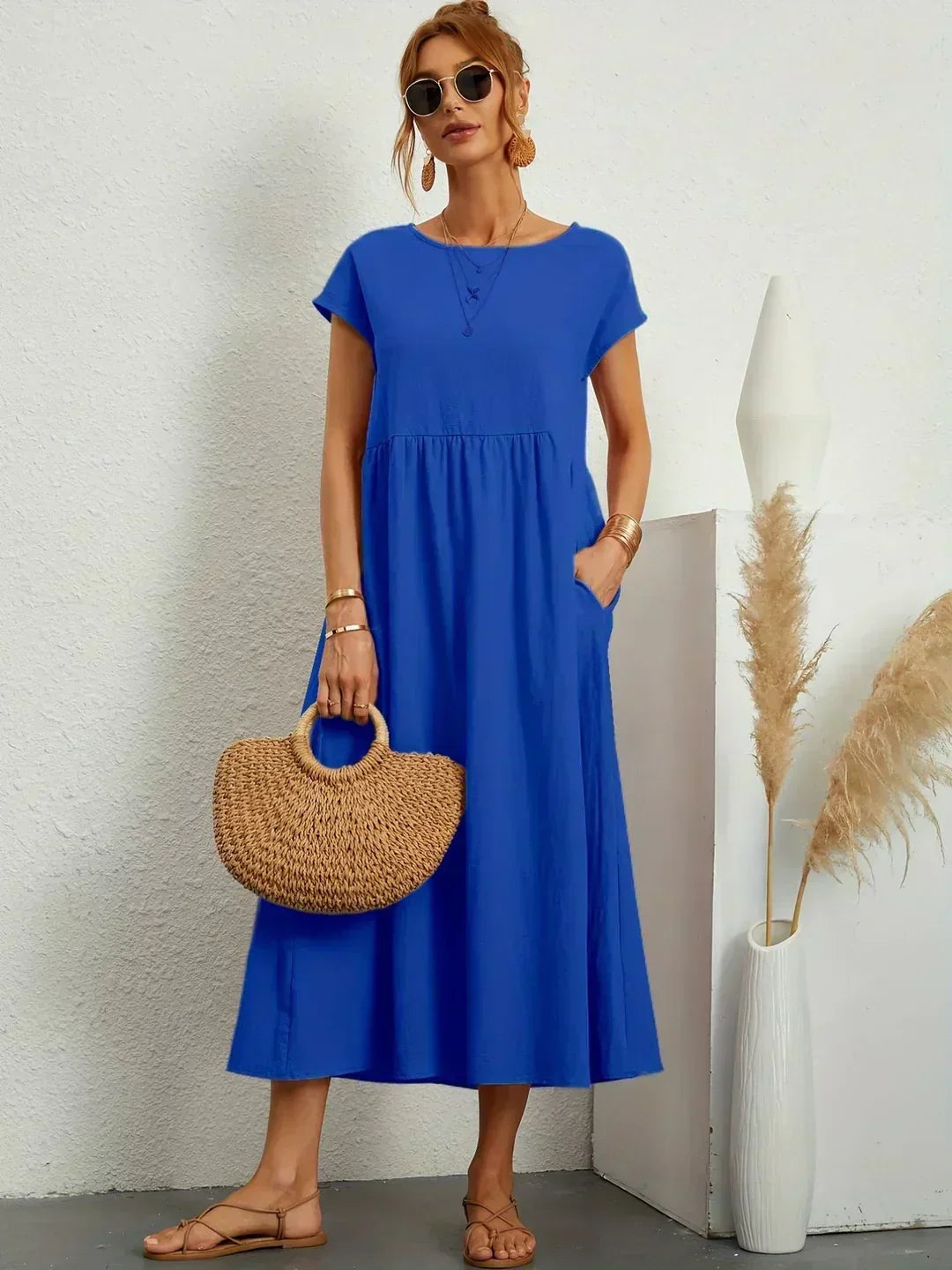 Ursina™ | Midikleid aus fließendem Stoff