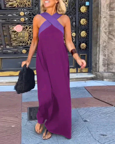 Quirine™ | Maxikleid mit Überkreuzung vorne
