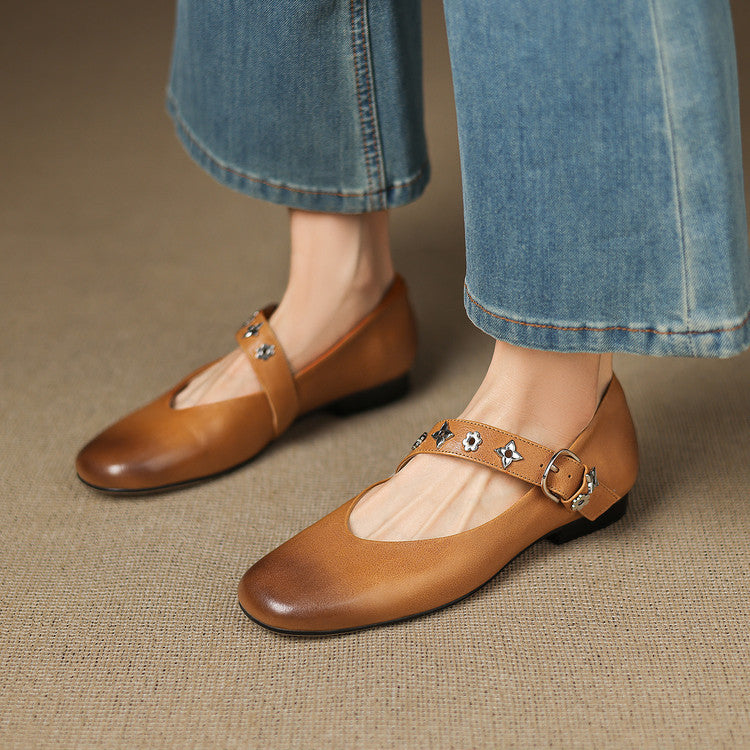 Elda Ballerinas aus echtem Leder