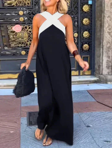 Quirine™ | Maxikleid mit Überkreuzung vorne