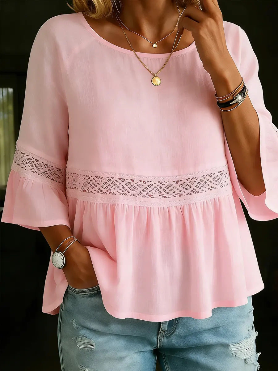 Leonie™ | Feminine Bluse mit Spitze