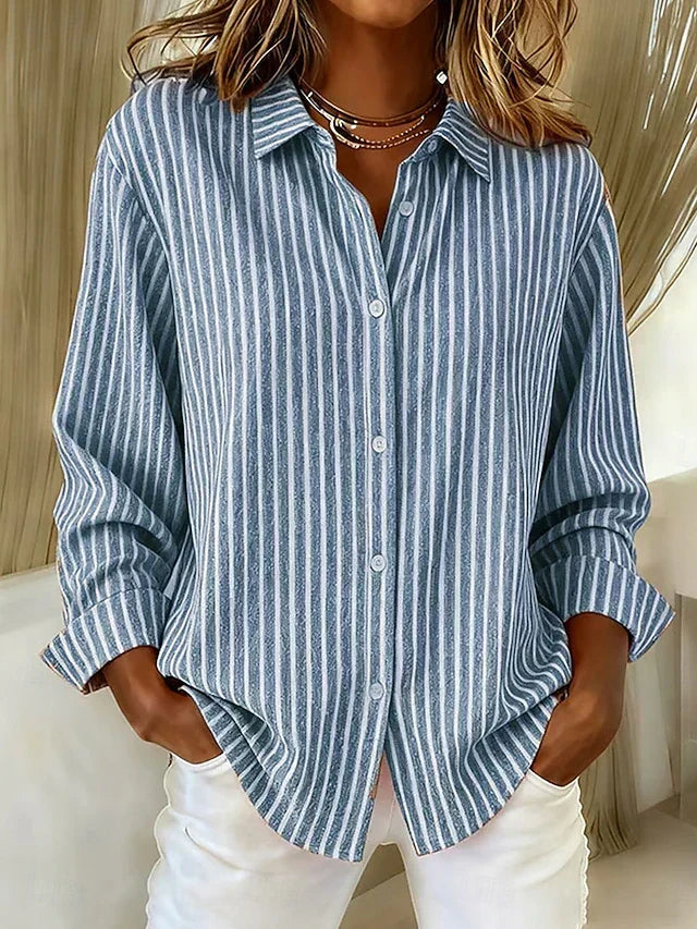 Jimena | Gestreifte Bluse mit Knöpfen