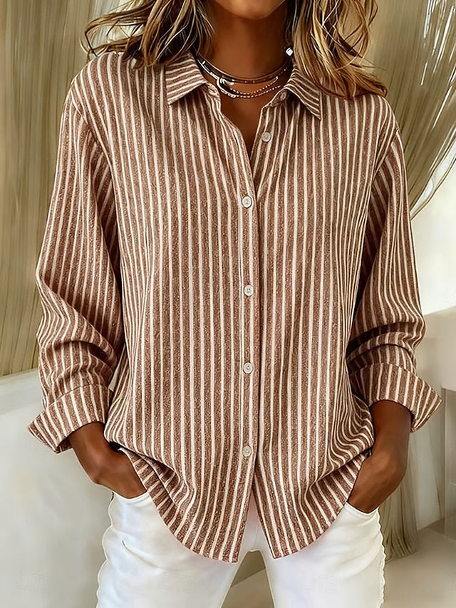 Jimena | Gestreifte Bluse mit Knöpfen