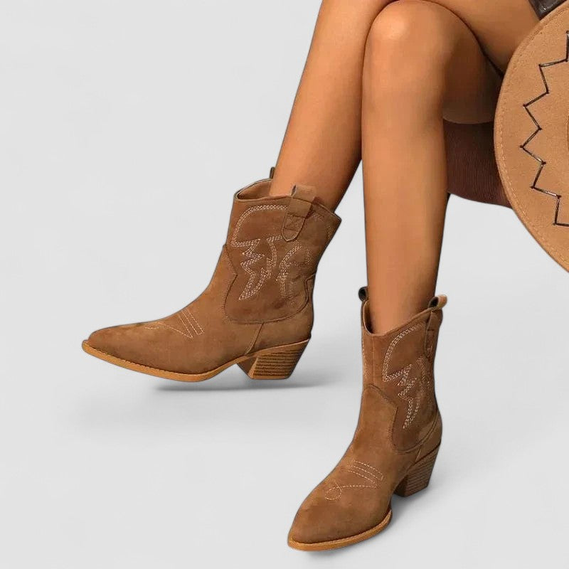 Darcy | Bestickte Western-Stiefeletten