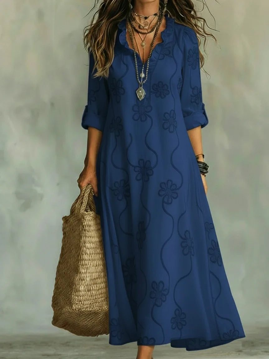 Langes Sommerkleid mit Blumenmuster „Sienna“