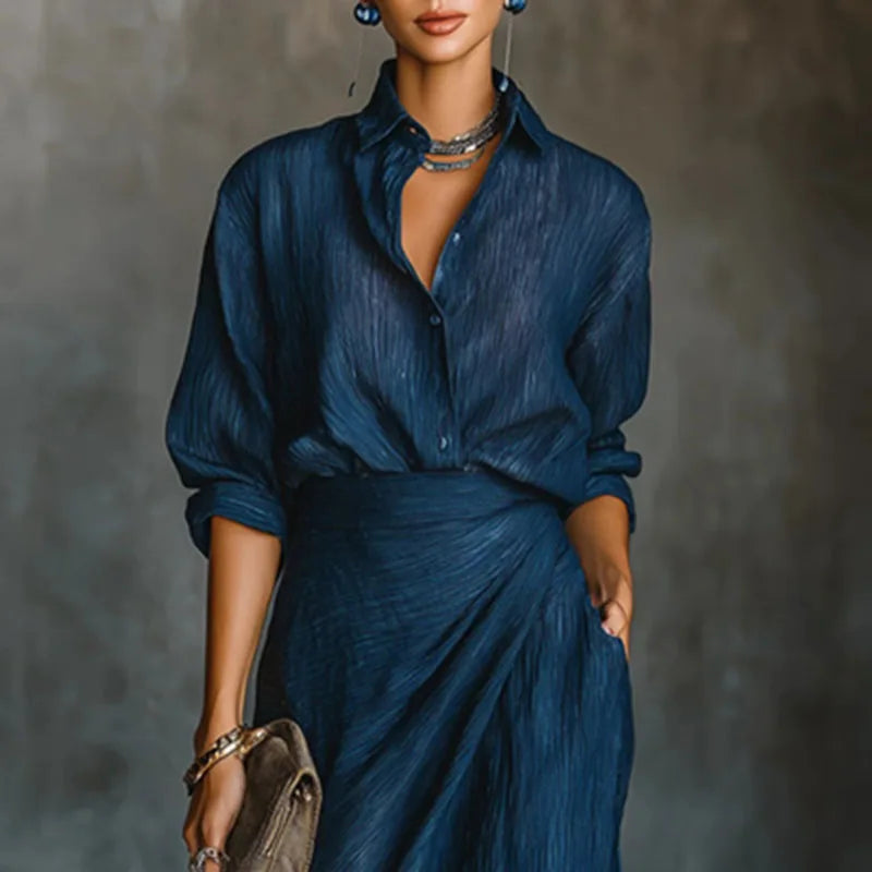 ISMERIA | PLISSIERTES MAXI-ENSEMBLE