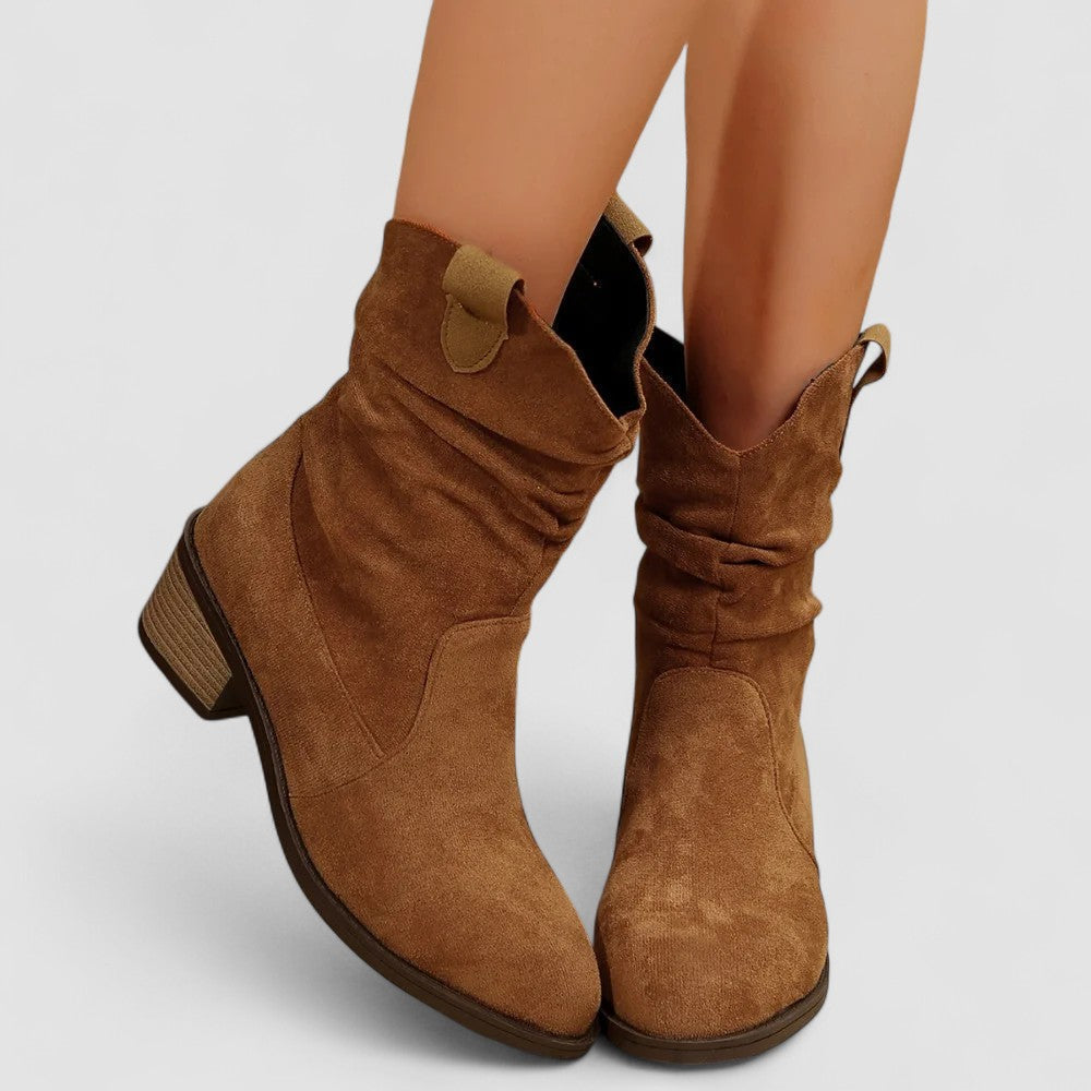 Cleo | Western-Stiefeletten mit gerafftem Schaft