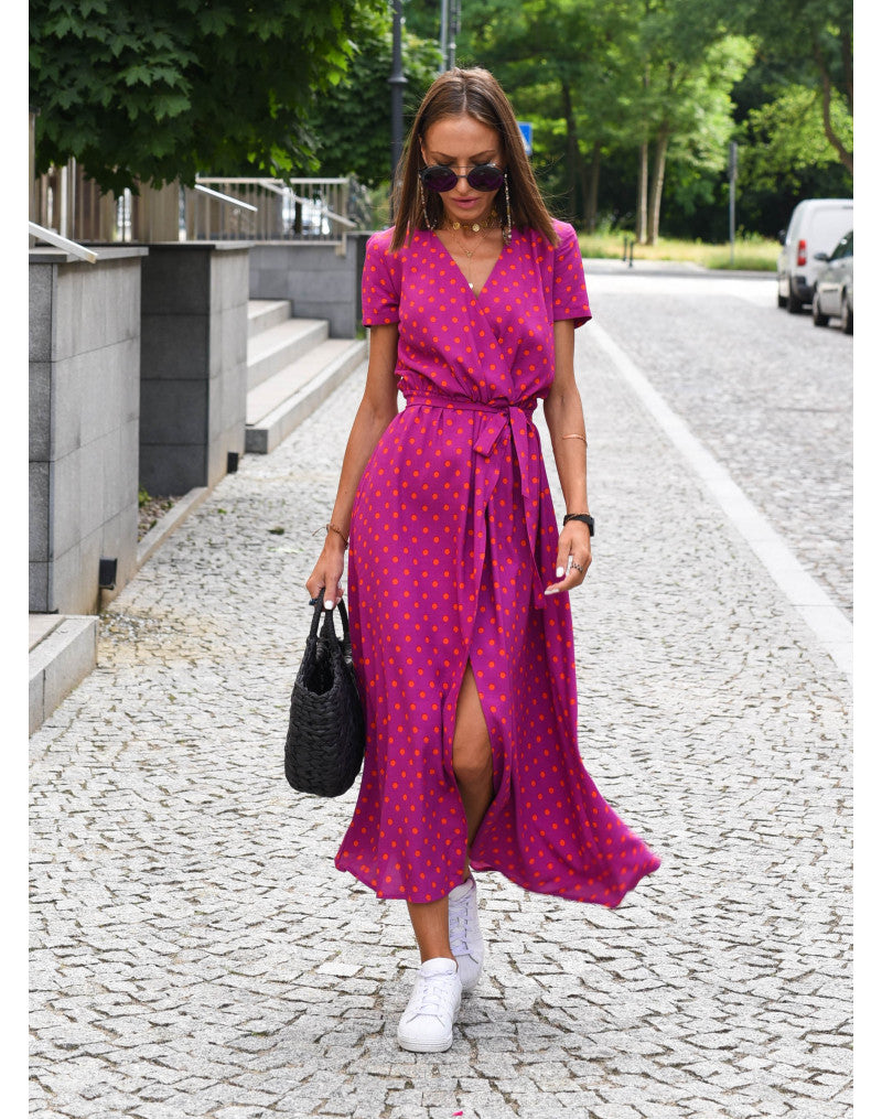 Talia™ | Stilvolles Blumenkleid mit V-Ausschnitt