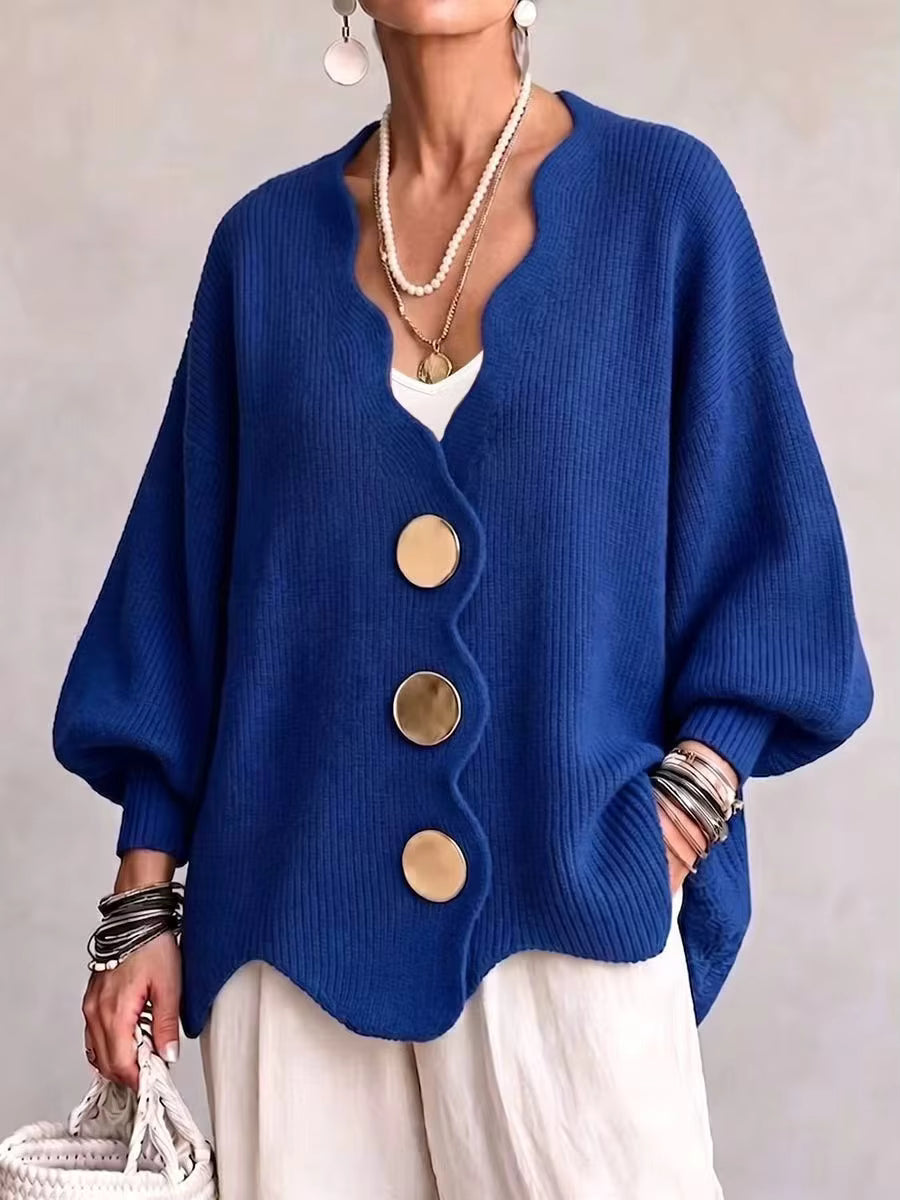 Madison | Locker gestrickte Strickjacke mit Knöpfen