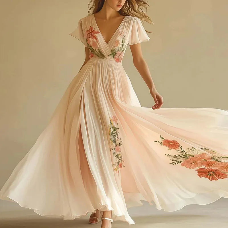 Olivia™ | Abendkleid mit V-Ausschnitt