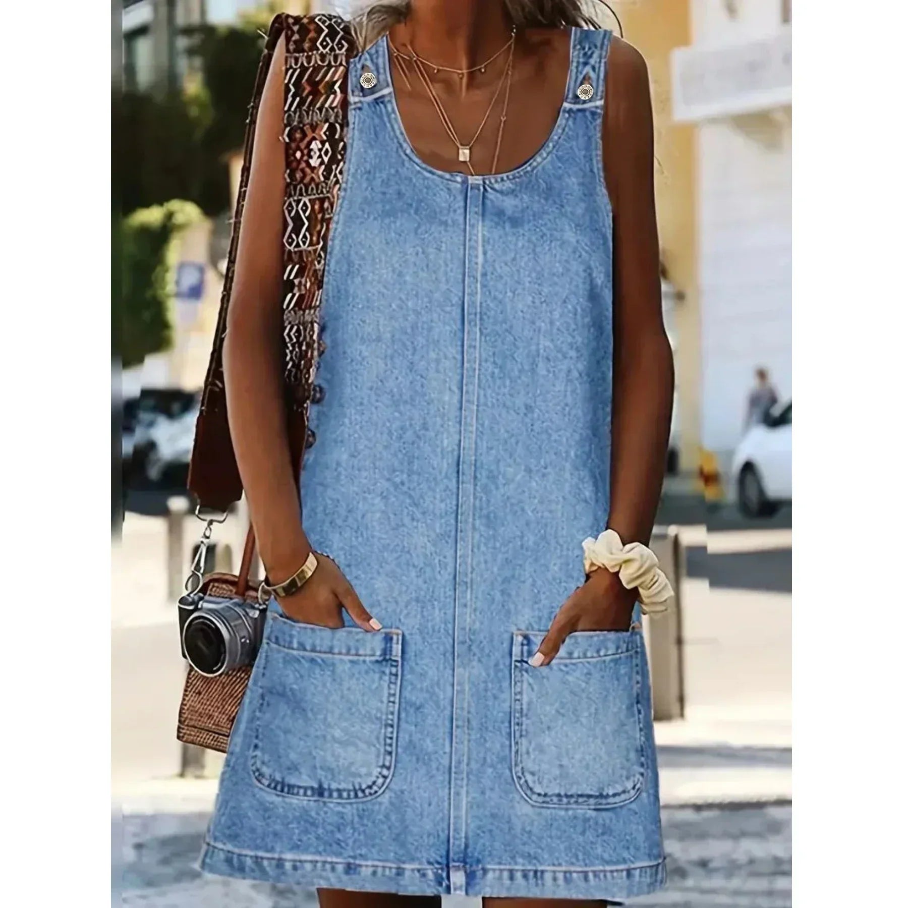 Saylor | Entspanntes Kleid im Denim-Look