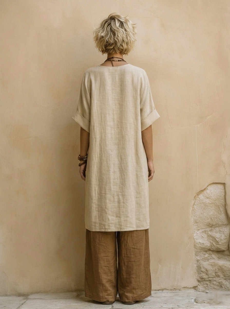 Valentina | Langes, besticktes Bohemian-Set