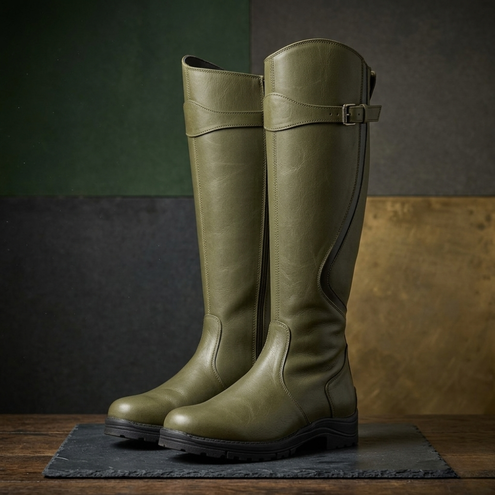 Debra | Wasserdichte Winter-Reitstiefel aus Leder