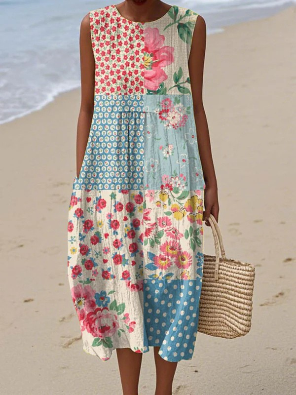 Anna | Patchwork Midikleid