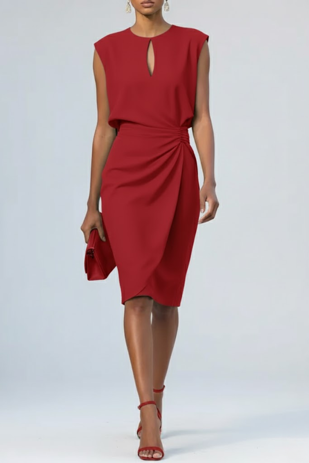 Ruca – Elegantes Midikleid mit Drapierung