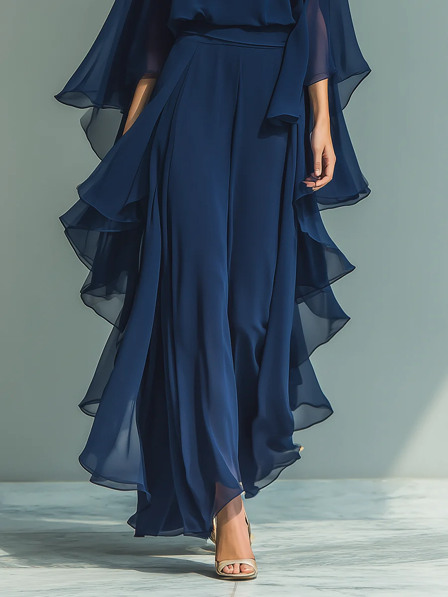 Aurora | Elegantes Chiffon-Set mit Volants