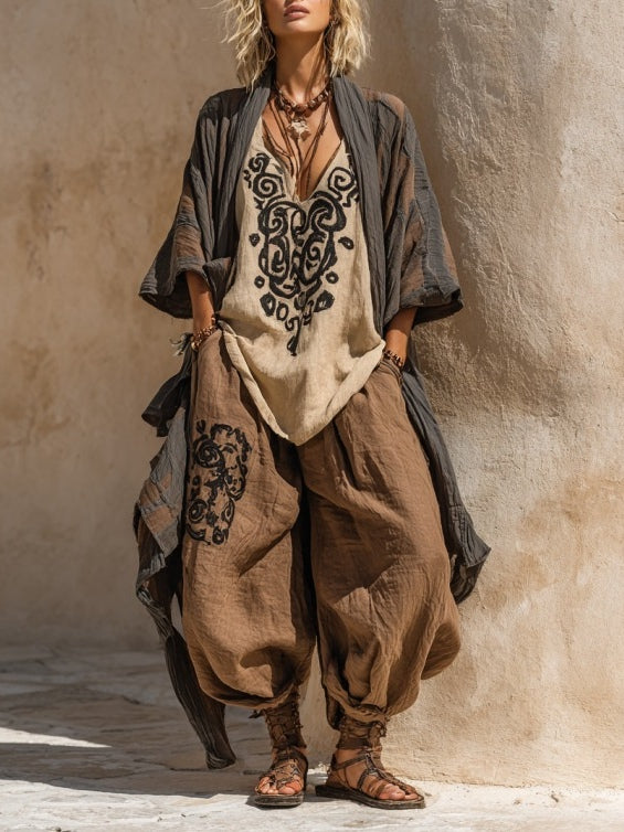Margaret | Nomadic Bohemian Kunstdruck Set in drei Teilen