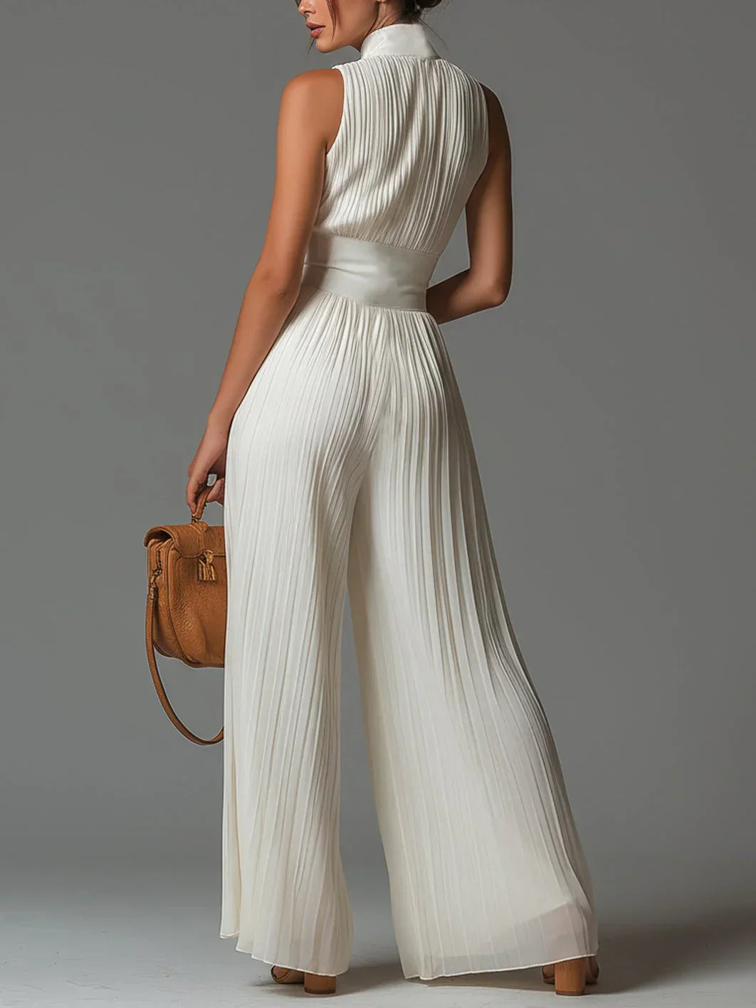 Élan – Skulpturaler Plissee-Jumpsuit