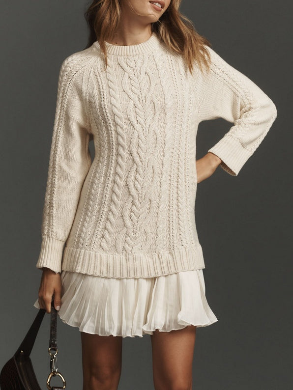 Véronique – Strickkleid mit Zopfmuster