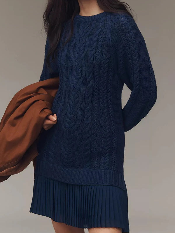 Véronique – Strickkleid mit Zopfmuster