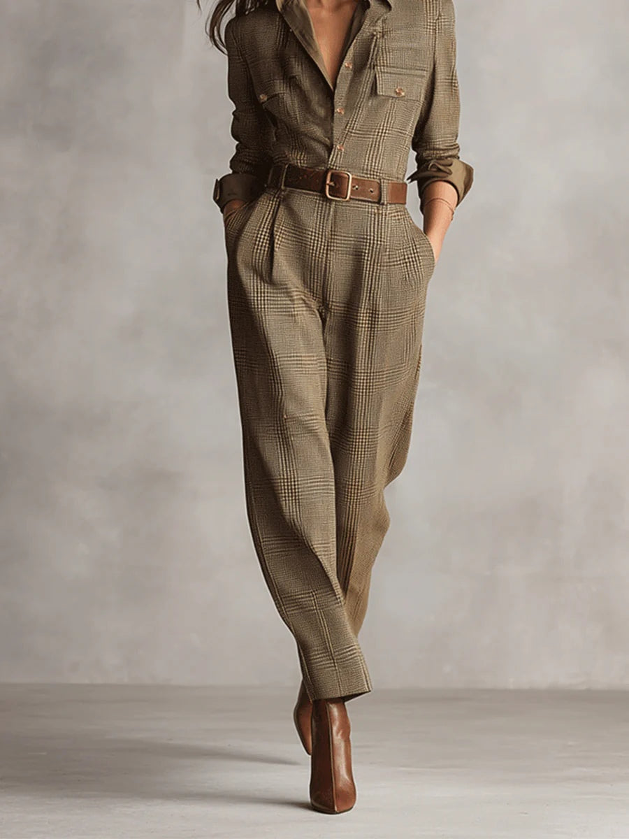 Mirabelle - Latzhose aus Tweed für Damen