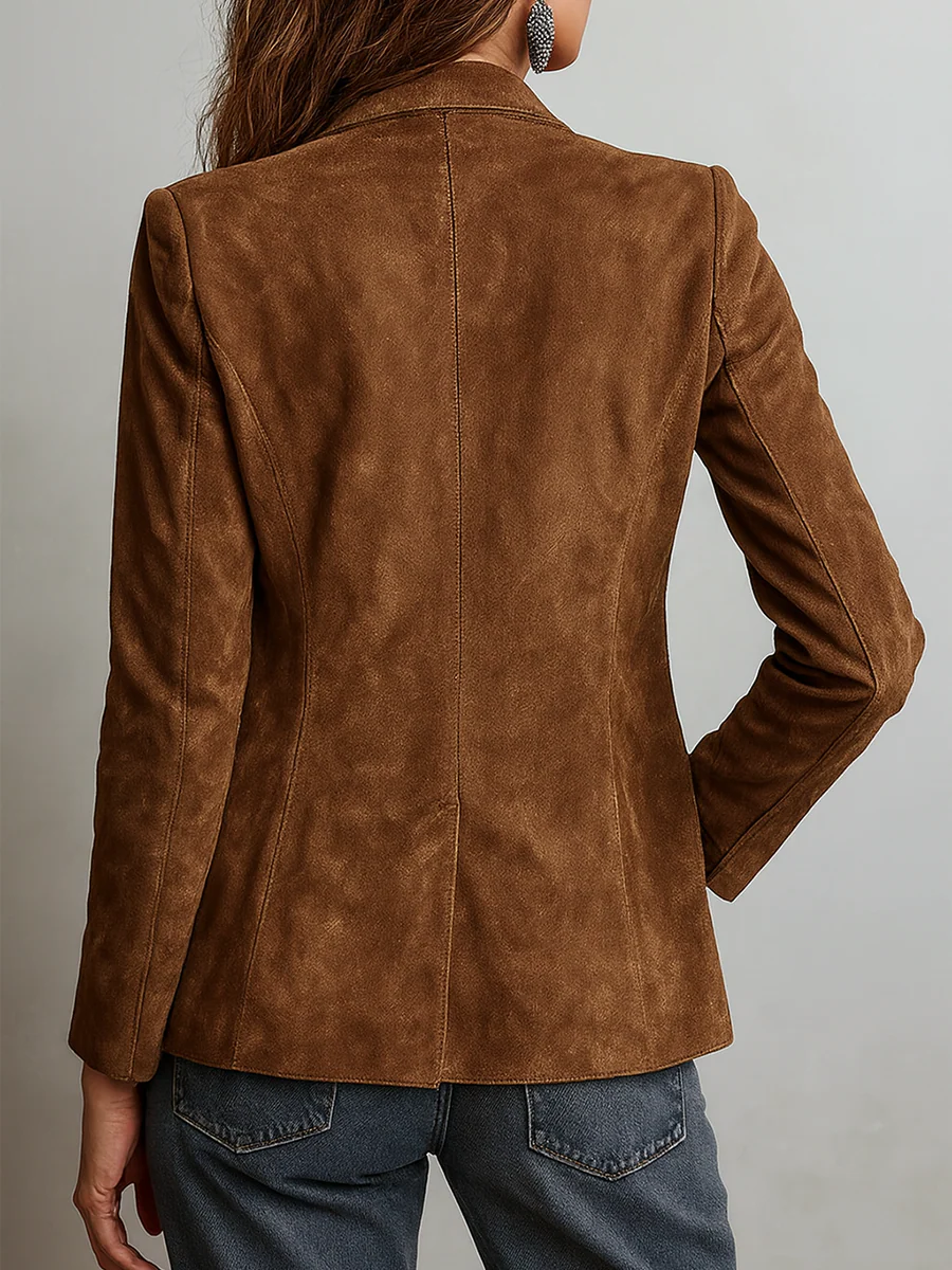 Damen Vintage-Blazer in Braun