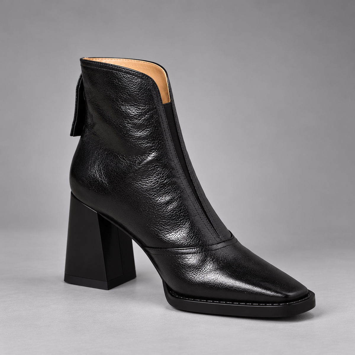 Marzena | Lederstiefeletten mit mittelhohem Absatz