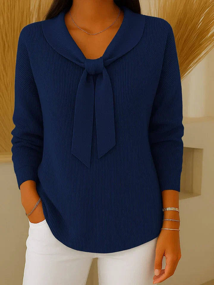 Melina™ | Eleganter Pullover mit Schleifenkragen