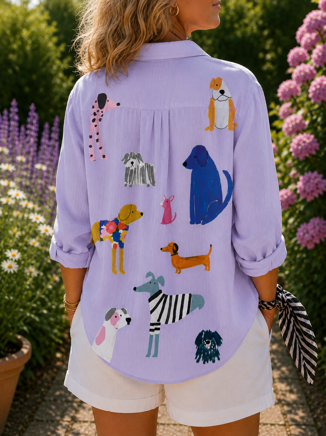 Florenz | Bluse „Verspielte Hündchen“