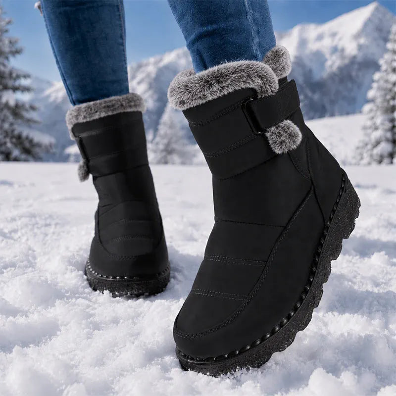 Kaja – Warme Winterstiefel mit Fellbesatz