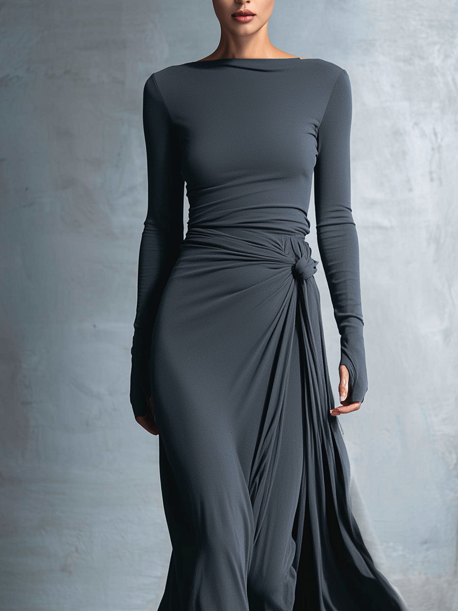 YASMINA | MAXIKLEID MIT SEITLICHER BINDUNG