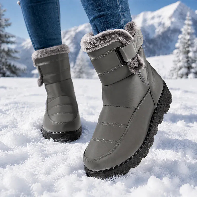 Kaja – Warme Winterstiefel mit Fellbesatz