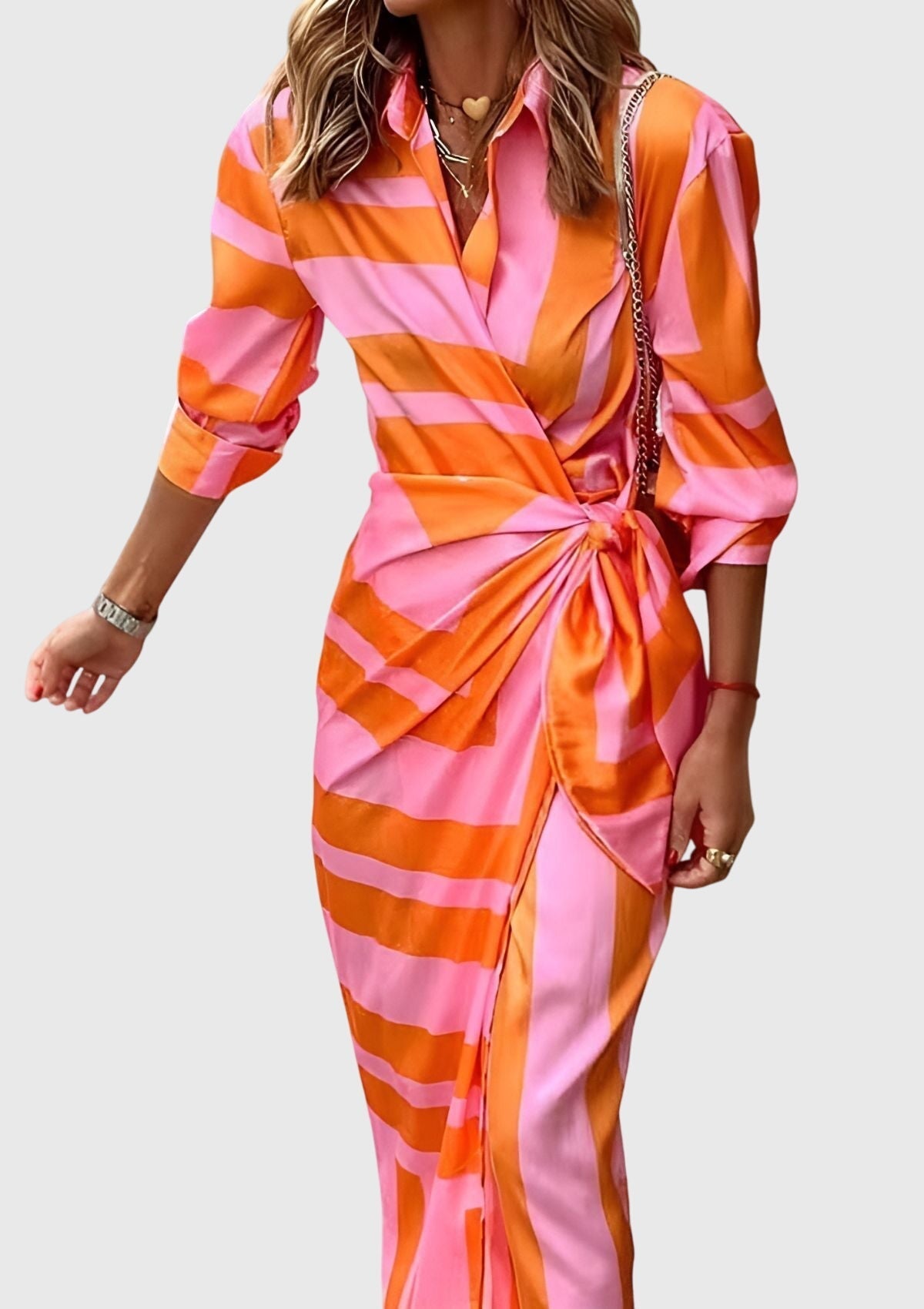 Everly | Elegantes Wickelkleid mit Druck