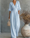 Chiara | Langer, locker sitzender Overall mit Printmuster