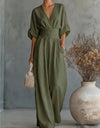 Chiara | Langer, locker sitzender Overall mit Printmuster