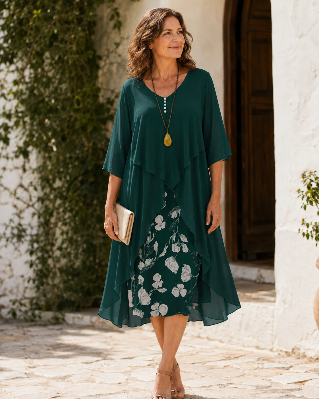 Odette | Mehrlagiges Maxikleid
