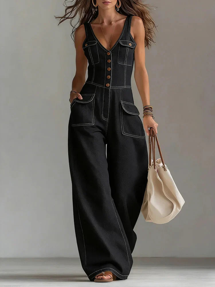 Sophie | Lässiger weiter Denim-Overall