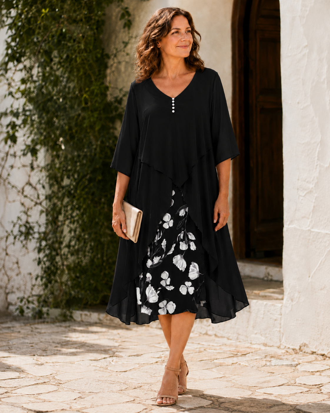 Odette | Mehrlagiges Maxikleid
